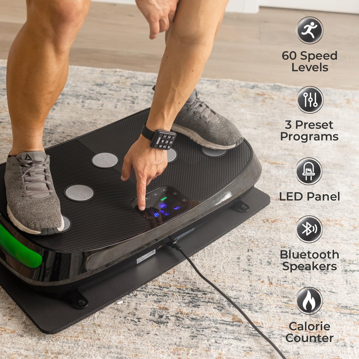 LifePro Rumblex 4D Vibration Plate Exercise Machine - Triple Motor Oscillation, Linear, Pulsation + 3D/4D Vibration Platform - Whole Body Viberation Machine for Home, Weight Loss & Shaping. (Black)