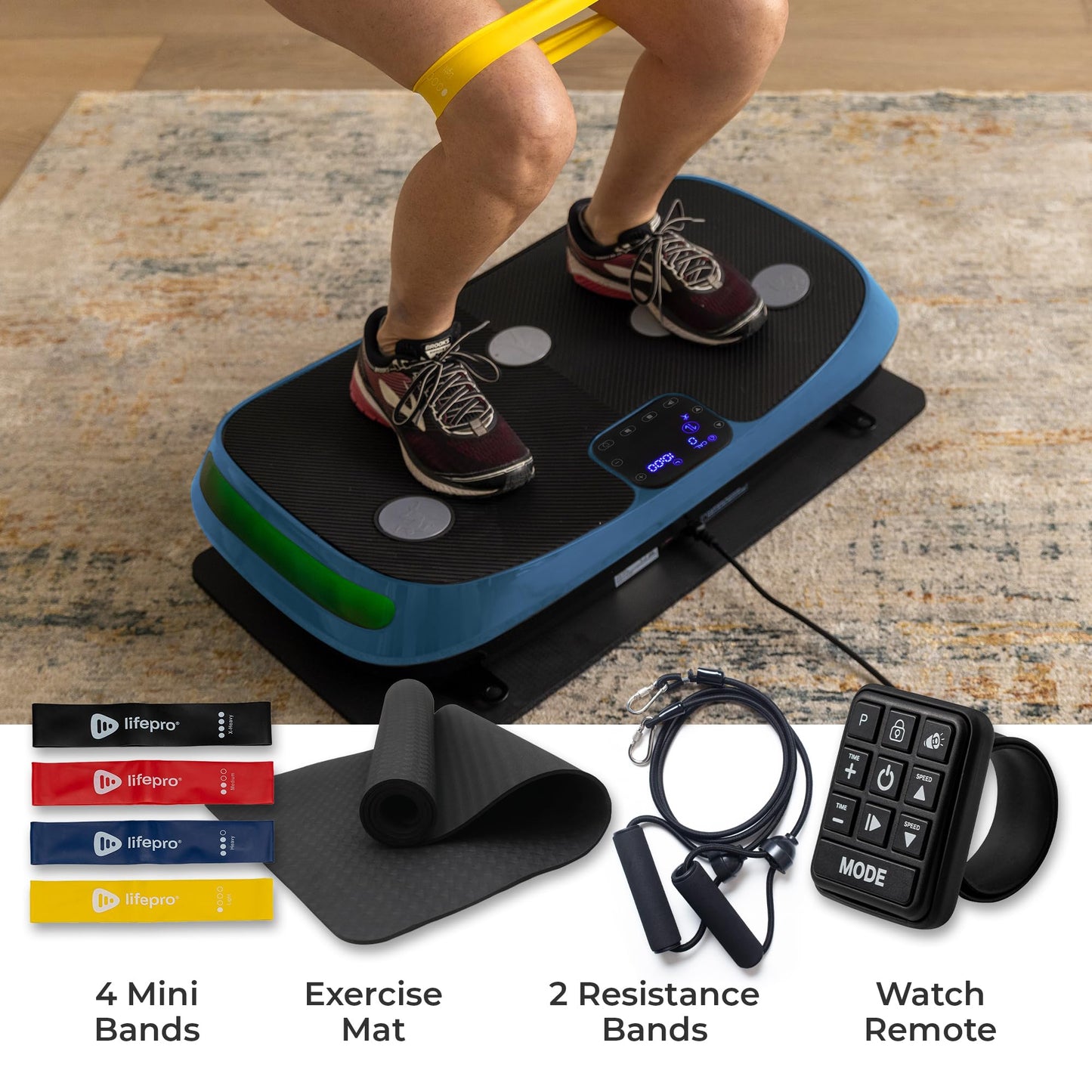 LifePro Rumblex 4D Vibration Plate Exercise Machine - Triple Motor Oscillation, Linear, Pulsation + 3D/4D Vibration Platform - Whole Body Viberation Machine for Home