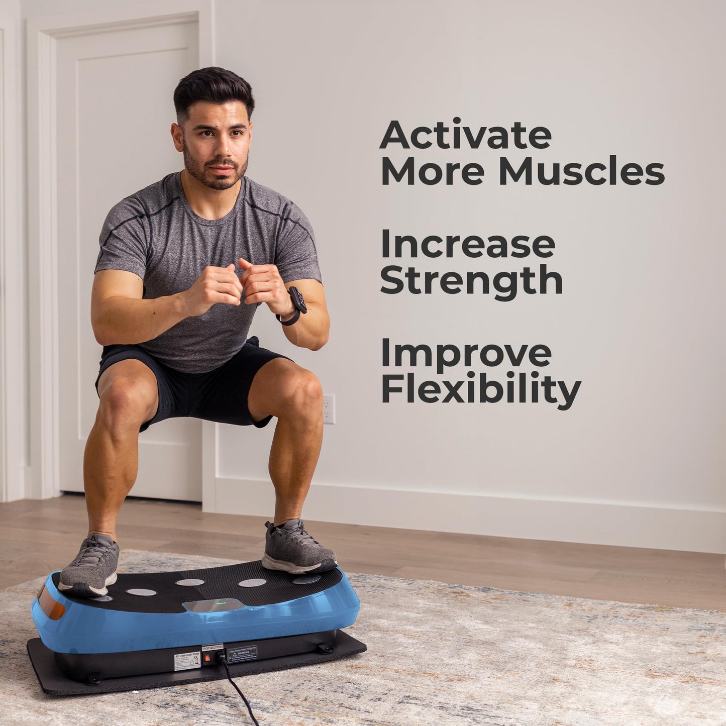 LifePro Rumblex 4D Vibration Plate Exercise Machine - Triple Motor Oscillation, Linear, Pulsation + 3D/4D Vibration Platform - Whole Body Viberation Machine for Home