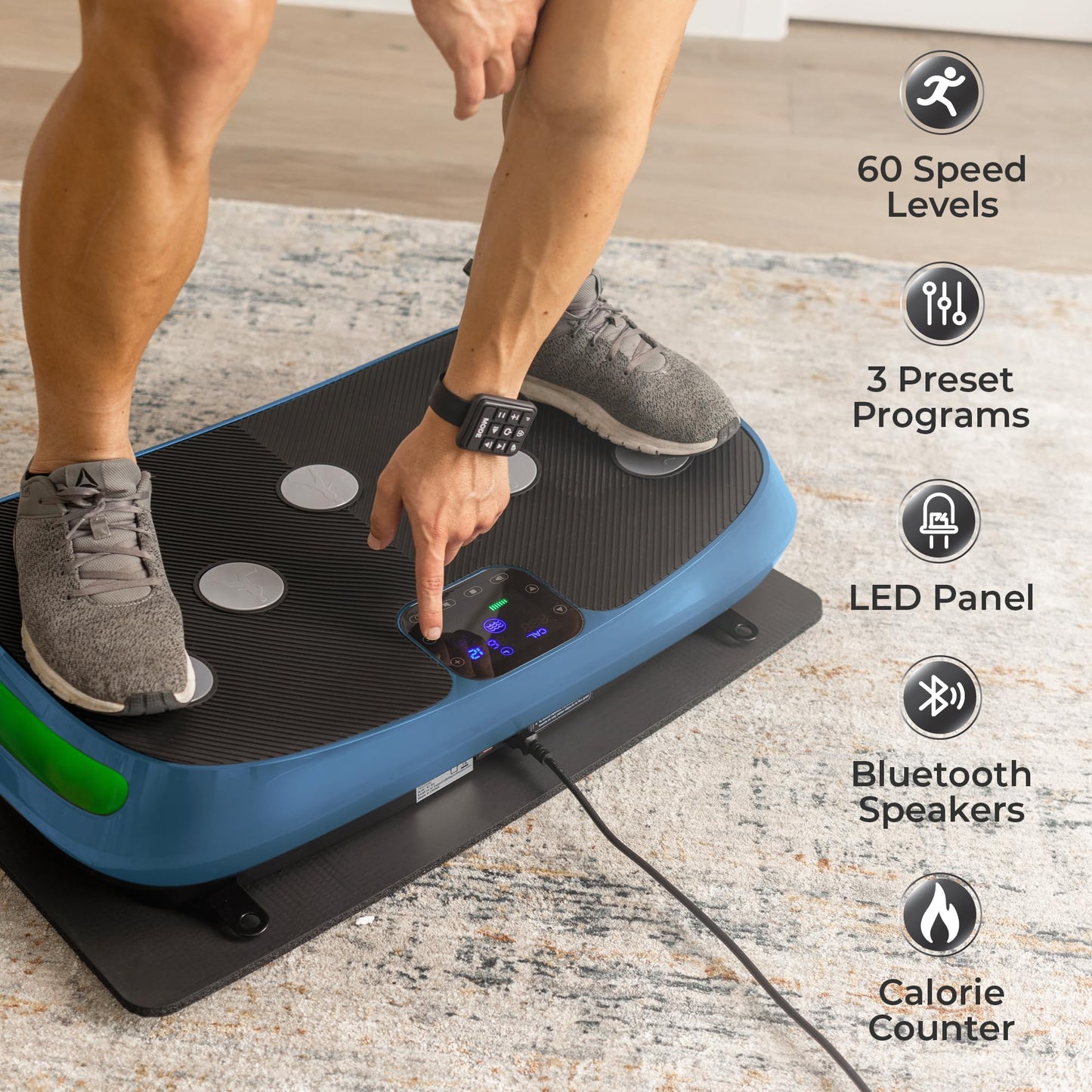 LifePro Rumblex 4D Vibration Plate Exercise Machine - Triple Motor Oscillation, Linear, Pulsation + 3D/4D Vibration Platform - Whole Body Viberation Machine for Home